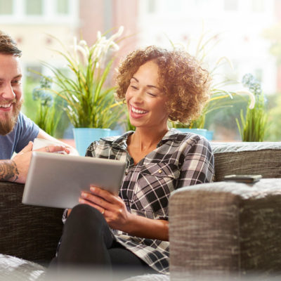 Couple Using Bill Pay